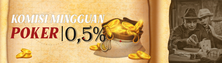 Komisi Mingguan 0.5% Poker